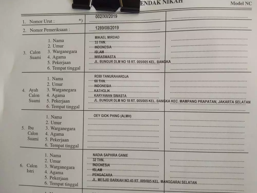 4 Fakta Mikael Mirdad, pengusaha yang mempersunting Nadia Saphira instagram 