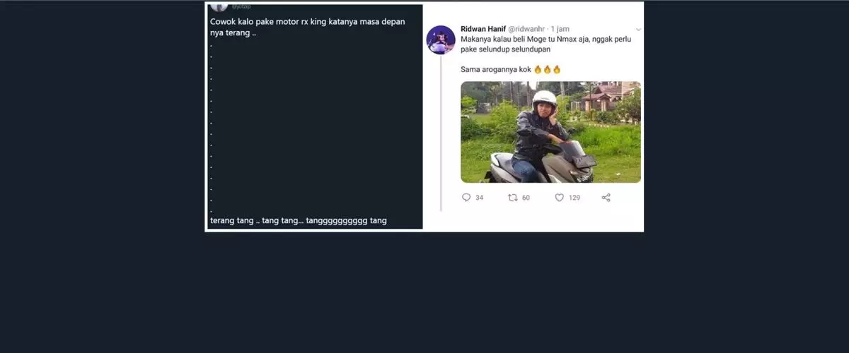 8 Status medsos 'anak motor' ini mengundang senyum