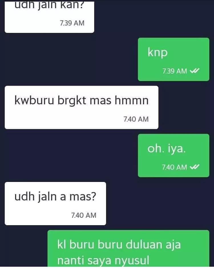 alasan pelanggan ojek online buru-buru © 2019 instagram.com alasan pelanggan ojek online buru-buru © 2019 instagram.com