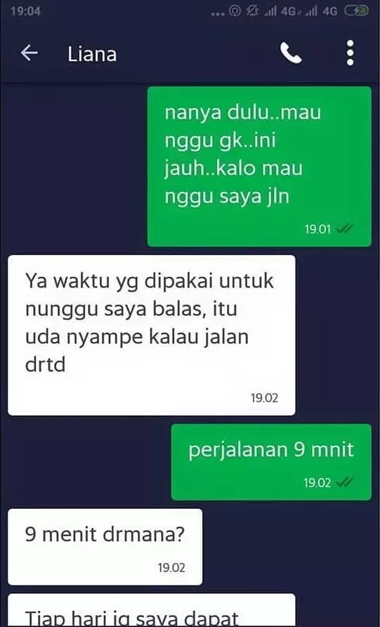 alasan pelanggan ojek online buru-buru © 2019 instagram.com alasan pelanggan ojek online buru-buru © 2019 instagram.com