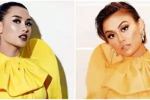 7 Momen Agnez Mo pakai baju yang sama persis seleb lain