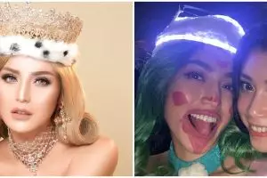 8 Potret bridal shower Jessica Iskandar, dandan bak pohon Natal