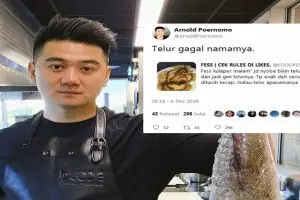 7 Cuitan Chef Arnold hadapi masakan warganet, nyelekit