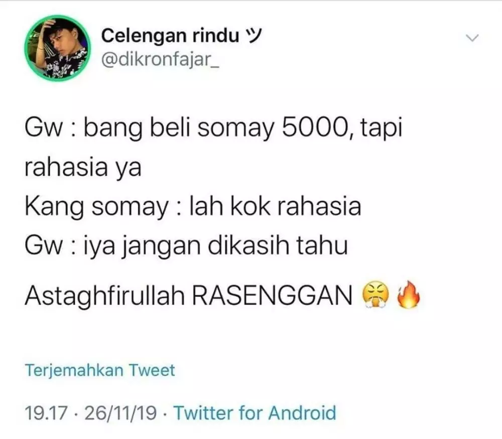 status medsos waktu beli makanan © berbagai sumber