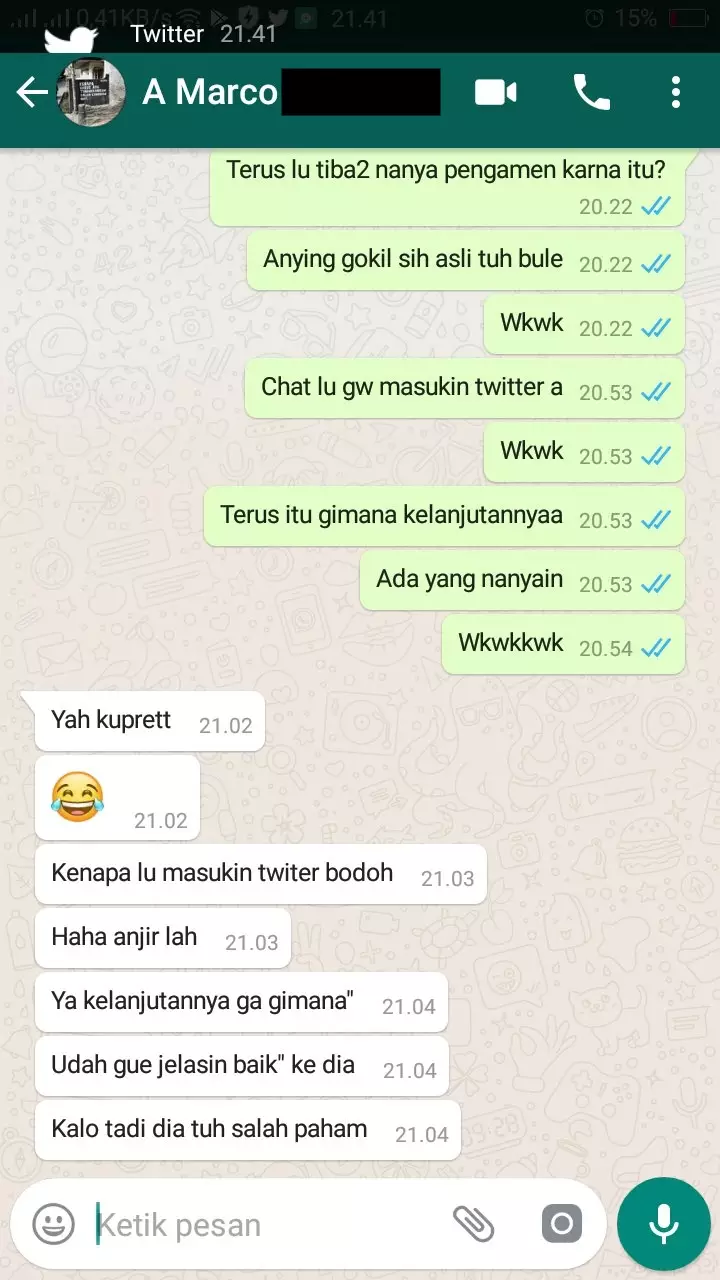 chat wa bule salah paham dilamar © Twitter/@keradankacamata chat wa bule salah paham dilamar © Twitter/@keradankacamata