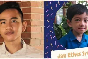 Jan Ethes terima rapor sekolah, ini reaksi Gibran Rakabuming