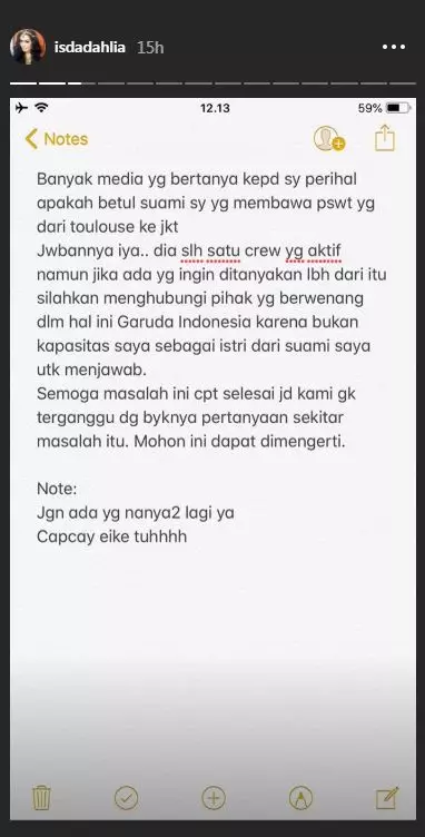 pembelaan Iis Dahlia Instagram pembelaan Iis Dahlia Instagram