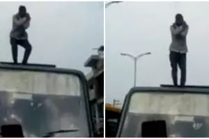 Detik-detik sopir ugal-ugalan dihukum squats ini viral