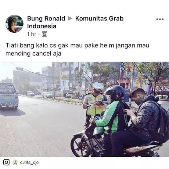 curhat driver ojek online ditilang © berbagai sumber