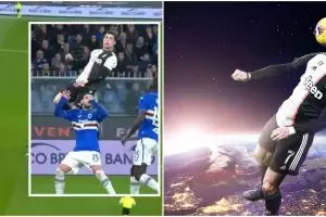 7 Meme lucu lompatan fantastis Cristiano Ronaldo, kocak abis