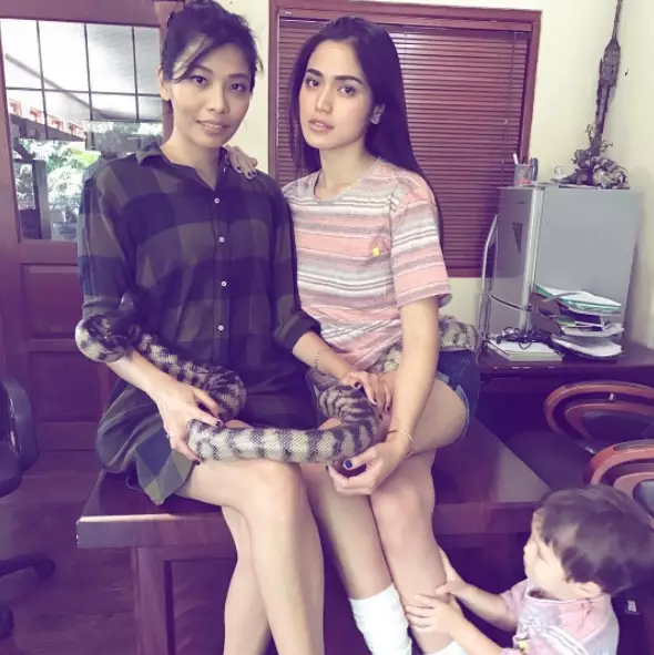 Seleb pose ular lagi berbagai sumber Seleb pose ular lagi berbagai sumber