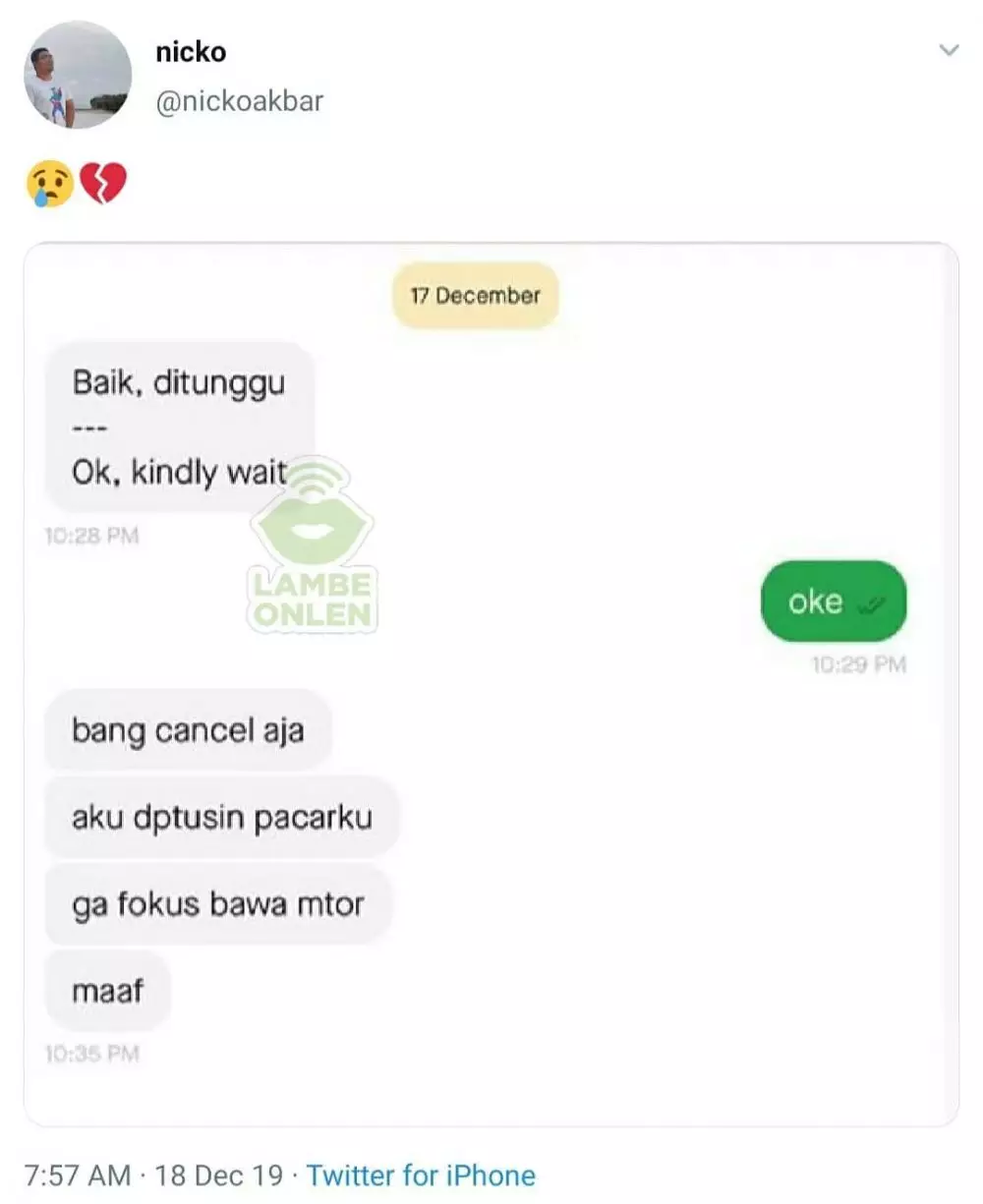 driver ojek kurang fokus ngakak © berbagai sumber driver ojek kurang fokus ngakak © berbagai sumber