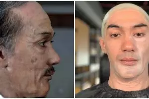 8 Transformasi makeup Reza Rahadian jadi BJ Habibie, mirip banget
