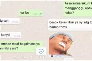 10 Chat WA lucu dosen saat dihubungi mahasiswa ini bikin nyengir
