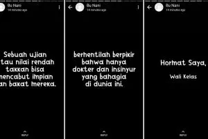 Deretan status WA ibu guru soal nilai ujian ini menyentuh hati