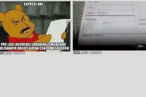 10 Meme lucu 'tulisan jelek' ini endingnya bikin geleng kepala