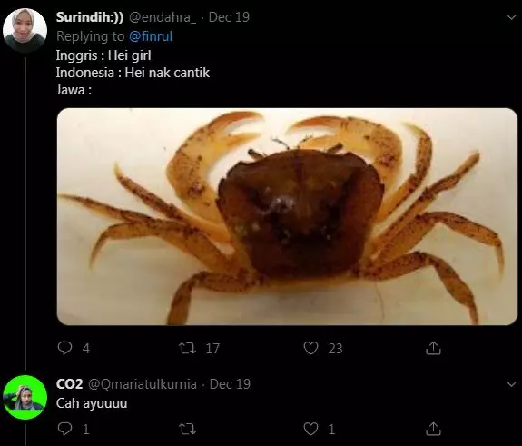 8 Cuitan lucu arti kata dalam bahasa daerah © 2019 brilio.net