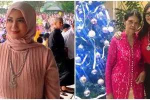 Beda keyakinan, ini 7 momen Bella Saphira Natalan sama keluarga