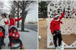 10 Momen Natal Judika dan keluarga, liburan di Korea