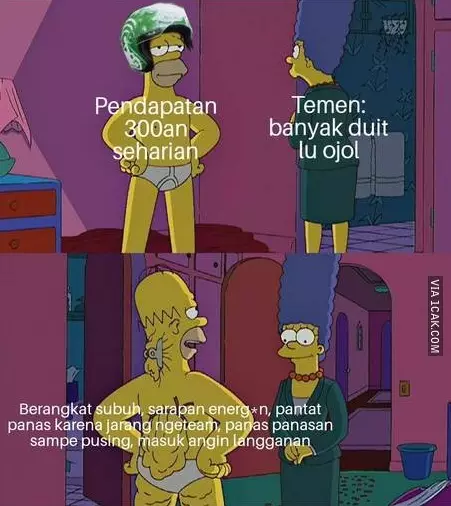 Meme suka duka driver ojol © 2019 brilio.net