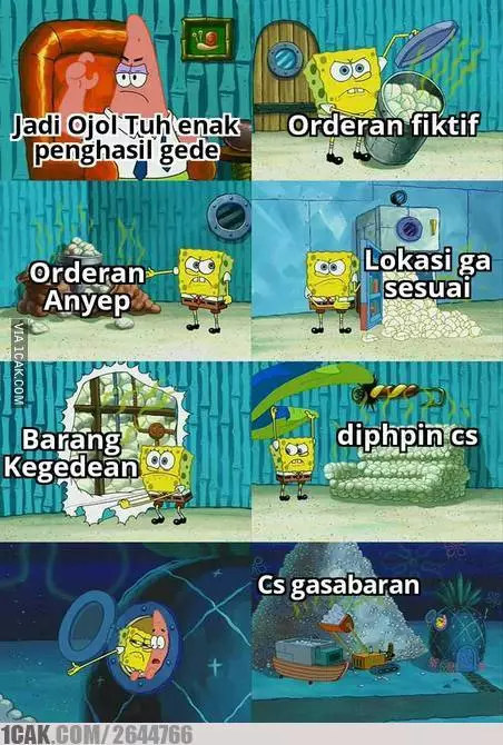 Meme suka duka driver ojol © 2019 brilio.net