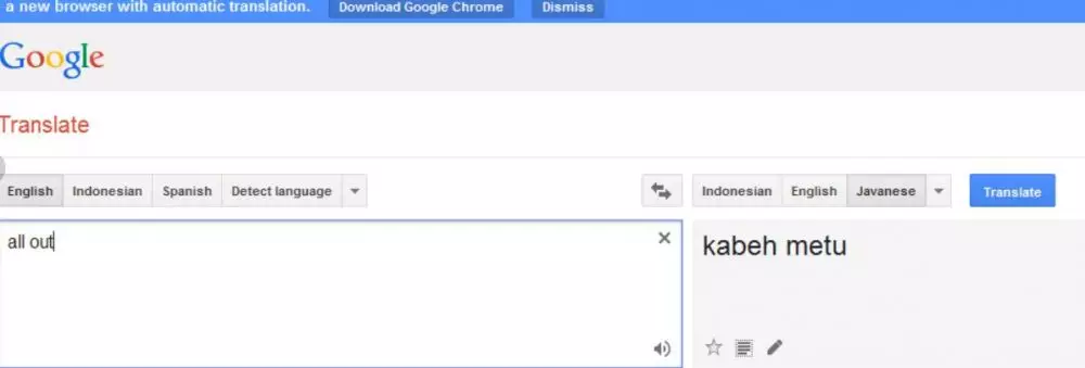 translate google bikin tepuk jidat  Istimewa