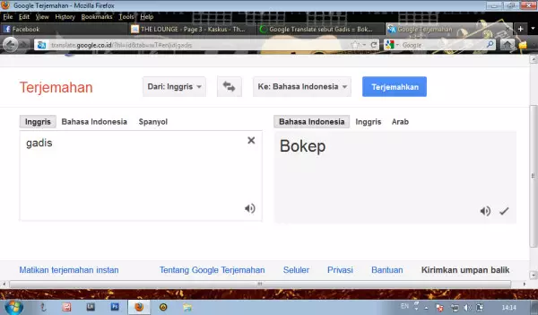 translate google bikin tepuk jidat  Istimewa