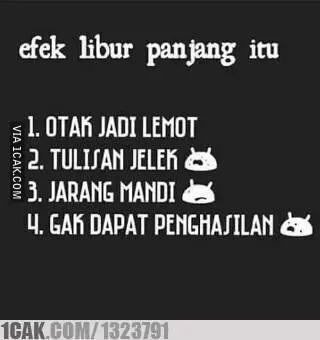 meme lucu gara-gara libur panjang © 2019 1cak.com meme lucu gara-gara libur panjang © 2019 1cak.com