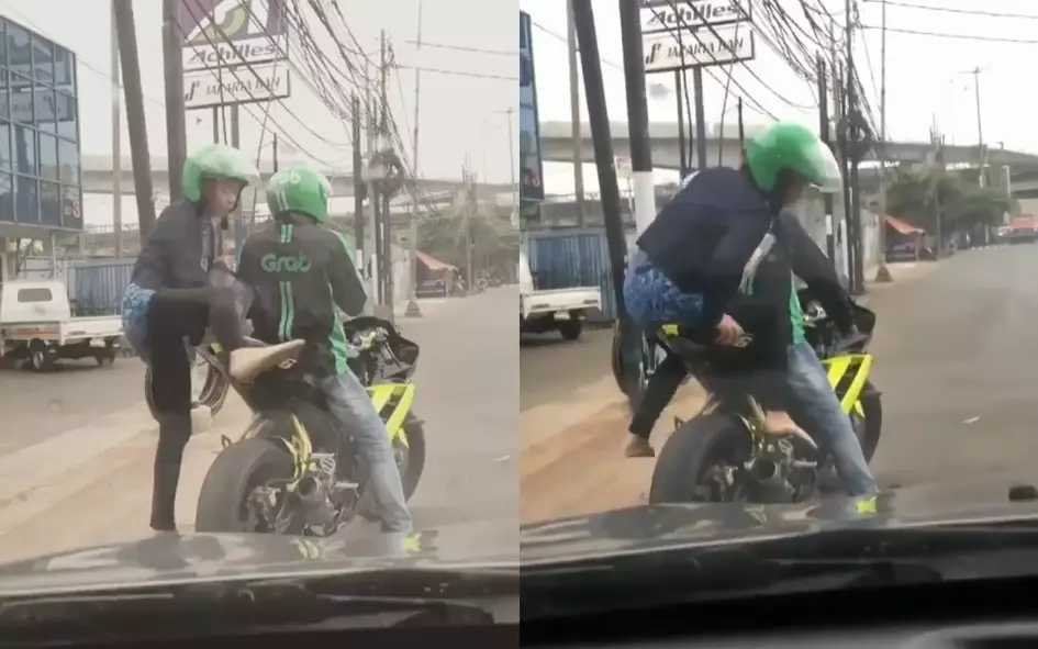 susahnya naik motor gede ketawa kasihan © berbagai sumber susahnya naik motor gede ketawa kasihan © berbagai sumber