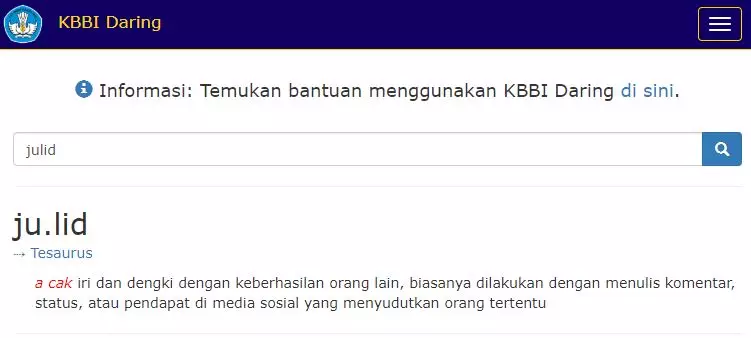 15 Istilah kekinian ini masuk KBBI, dari mager hingga julid kbbi.kemdikbud.go.id