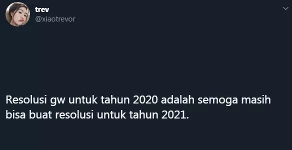 cuitan resolusi 2020 © 2019 Twitter