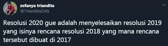 cuitan resolusi 2020 © 2019 Twitter