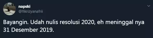 cuitan resolusi 2020 © 2019 Twitter