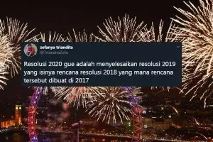 12 Cuitan lucu 'resolusi 2020' ini bikin ketawa getir