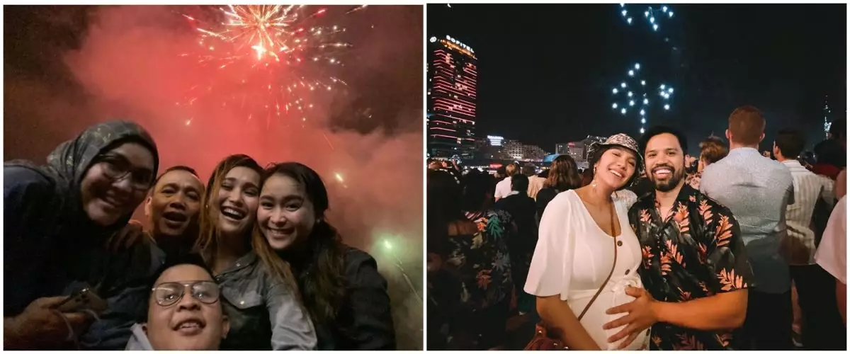 Momen meriah perayaan tahun baru 11 seleb, penuh kebahagiaan
