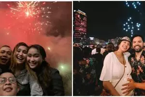 Momen meriah perayaan tahun baru 11 seleb, penuh kebahagiaan