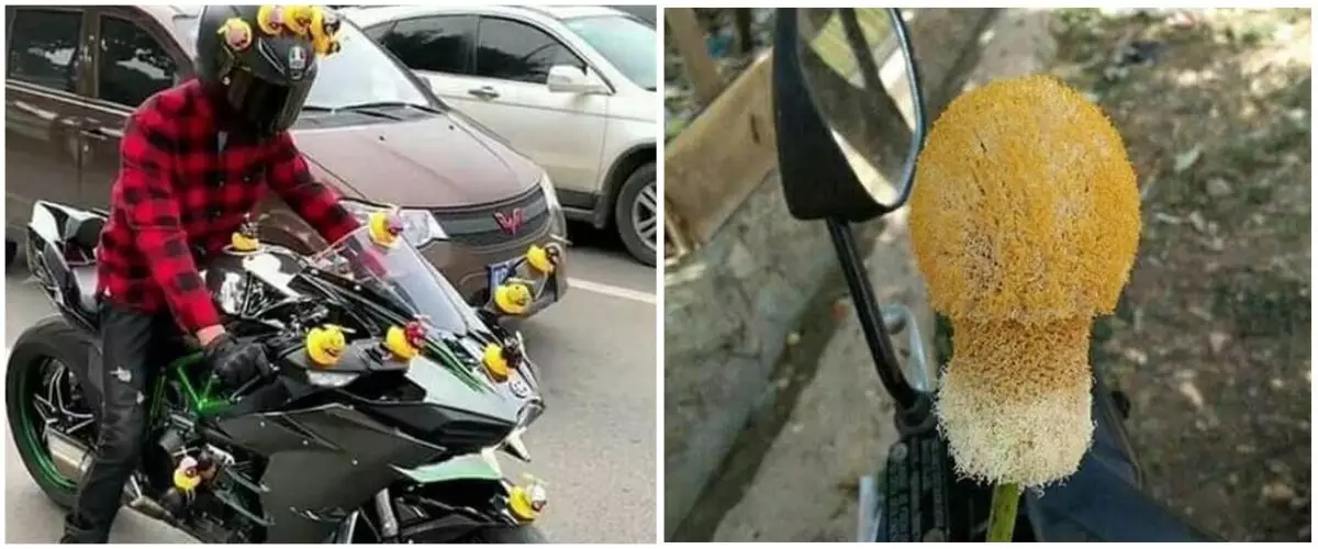 10 Penampakan aksesori motor antimainstream ini bikin tepuk jidat