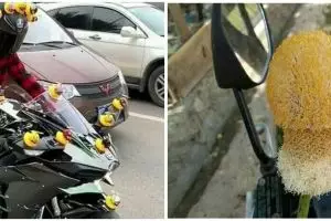 10 Penampakan aksesori motor antimainstream ini bikin tepuk jidat