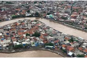 10 Potret udara penampakan banjir dari langit Jakarta