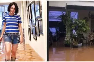 Penampakan garasi 6 seleb terendam banjir Jakarta