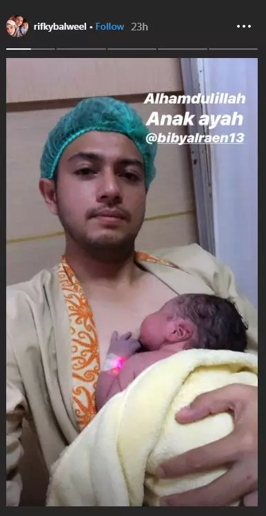 Rifky dan Biby anak pertama  Instagram 