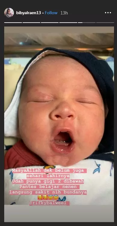 Rifky dan Biby anak pertama  Instagram 