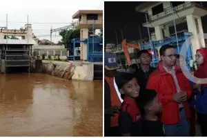 Perjuangan petugas pintu air Manggarai tembus banjir, bikin terenyuh