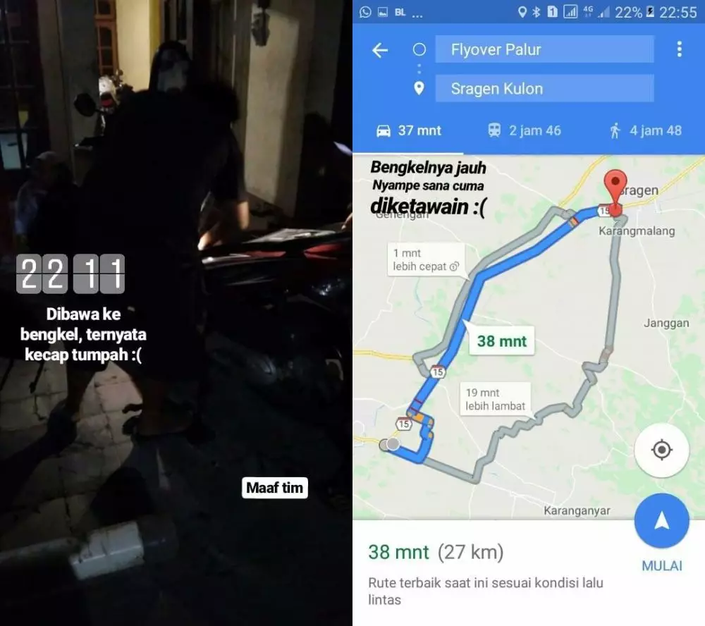 dikira oli tumpah bengkel malah kocak © Twitter/@yosianaaaa dikira oli tumpah bengkel malah kocak © Twitter/@yosianaaaa