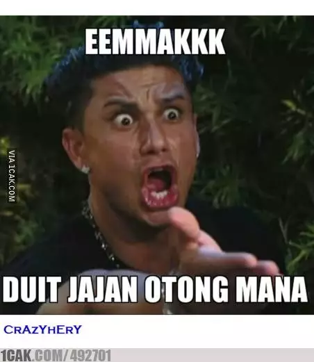 meme minta duit sama emak 1cak