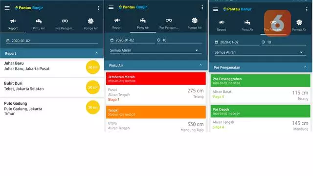 3 Aplikasi smartphone untuk pantau banjir di Jakarta dan sekitarnya Istimewa