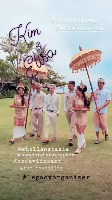 Momen pernikahan Kim Kurniawan instagram  Momen pernikahan Kim Kurniawan instagram