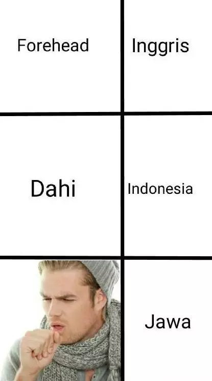 meme bahasa jawa vs indonesia ketawa © berbagai sumber