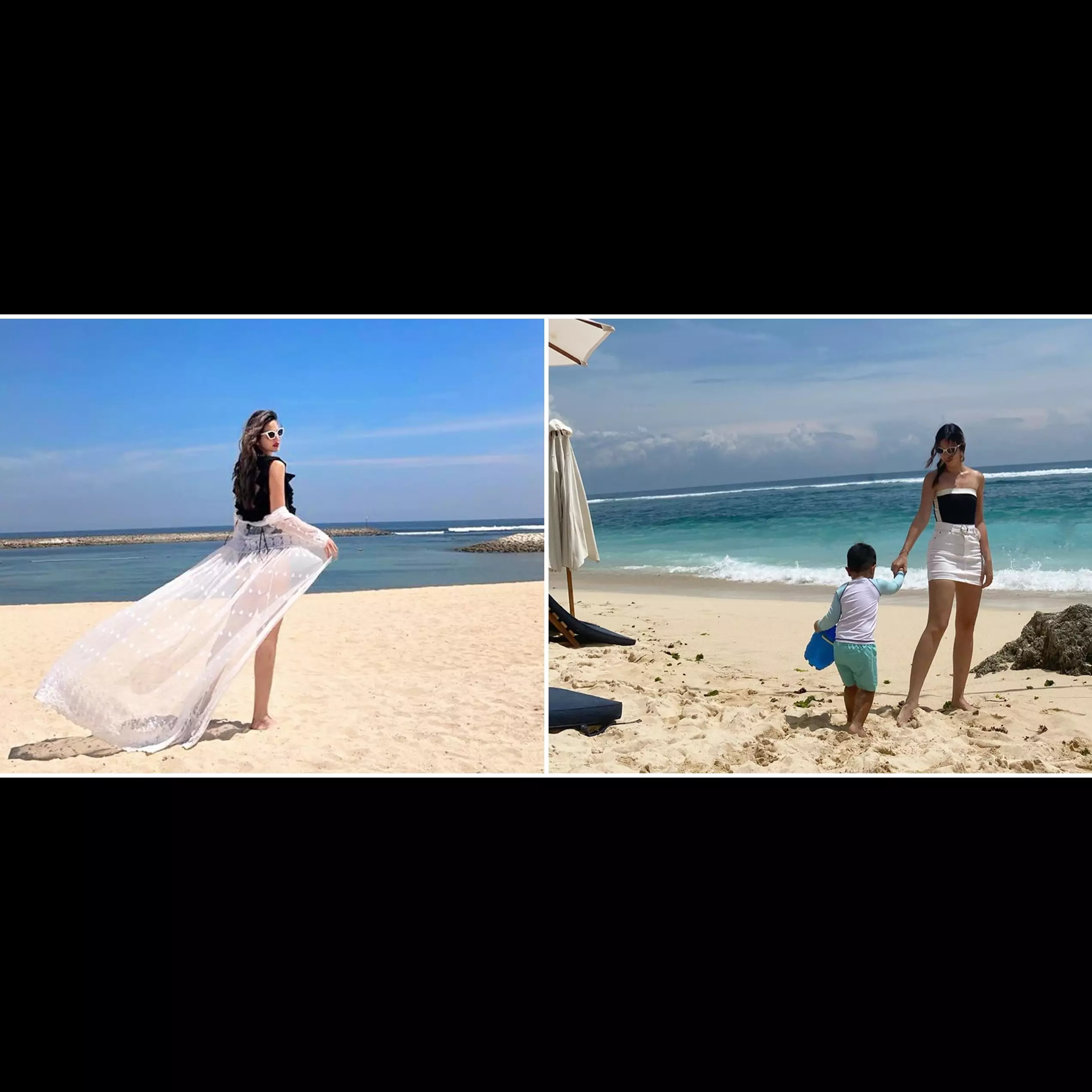 10 Momen Nia Ramadhani sekeluarga liburan di Bali, ceria main air