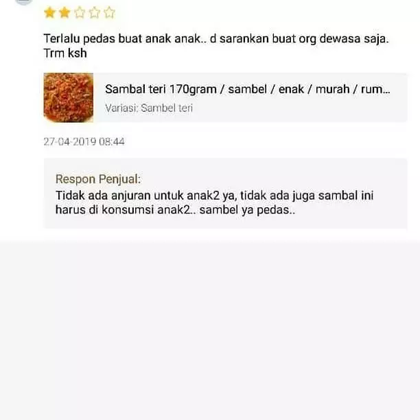 respons testimoni penjual berbagai sumber